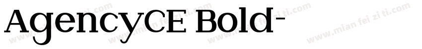 AgencyCE Bold字体转换